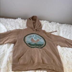 Brown eagle River Wisconsin sweatshirt C1